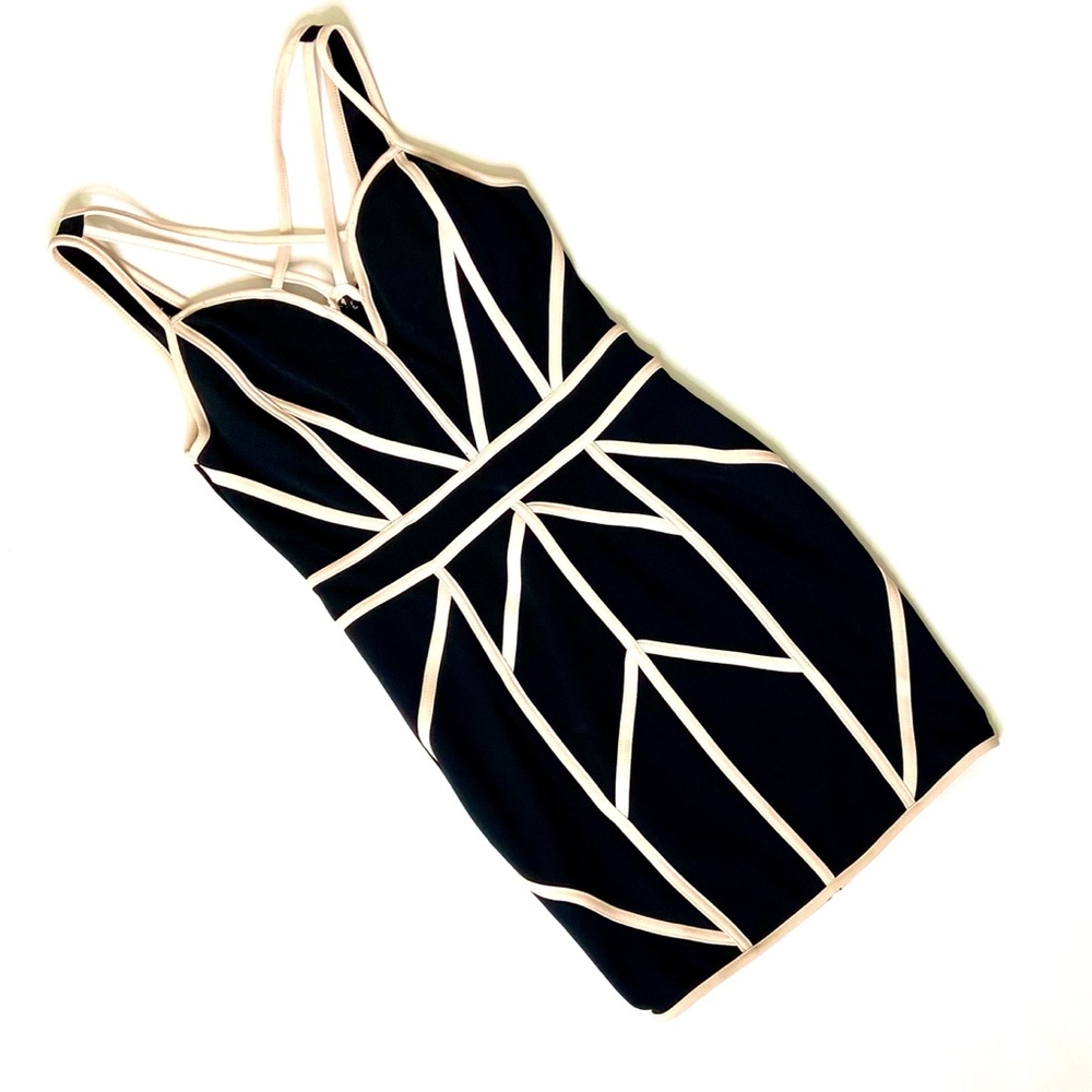 Forever 21 Black Geometric Club Dress